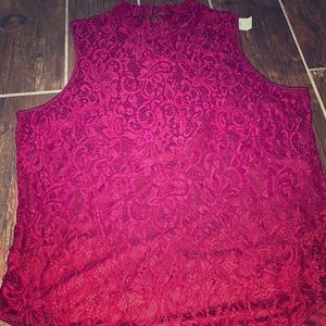 Lace mock neck sleeveless bodysuit